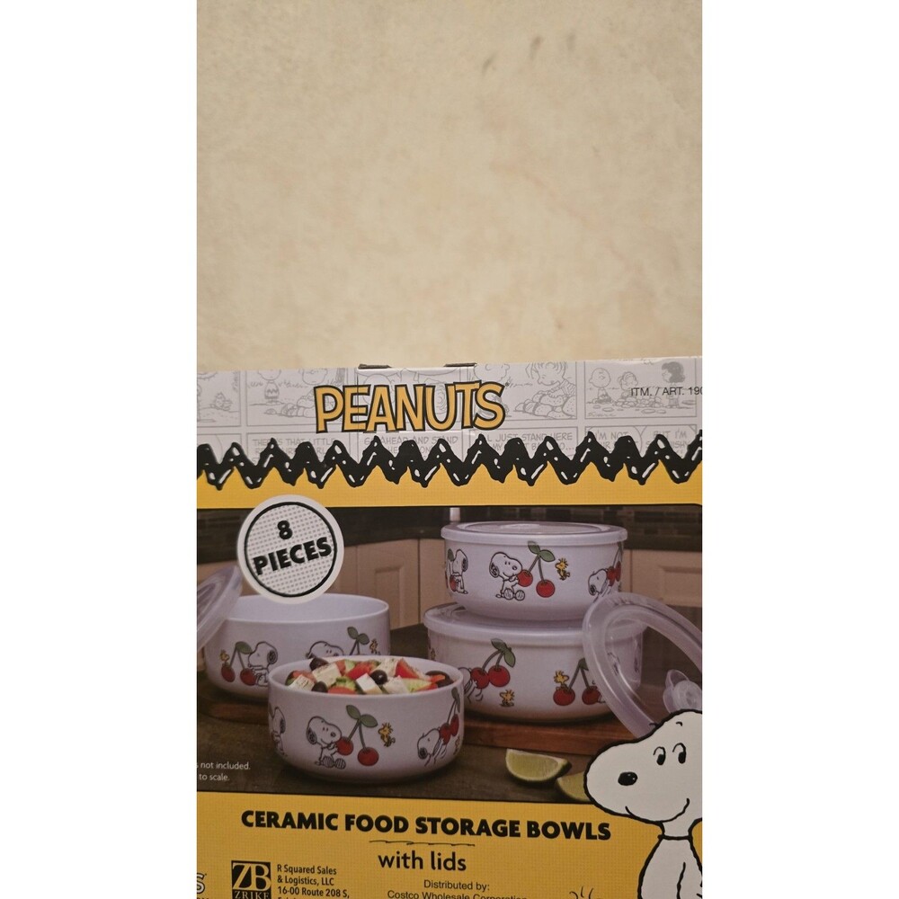 Peanuts Snoopy Pressure Lid Food Storage Small & Large 8 Pc Containers Bowl NEW - Picture 6 of 6